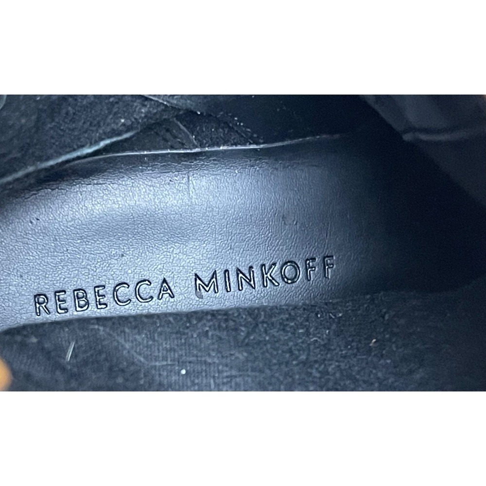 Rebecca Minkoff Suede Ankle Boots Women 8.5M Brown Good Western Buckle Pointed - Picture 6 of 15
